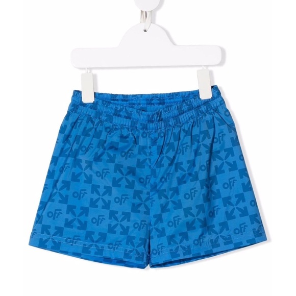 Virgil Abloh C/O Off White Blue Monogram Swim Trunks Toddler size 4 - Picture 2 of 10